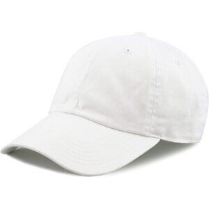 Men's White Baseball Cotton Denim Running Golf Washed Low Classic Hat Cap